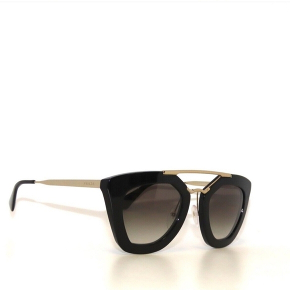 Prada 09QS 09 1AB-0A7 Black Gold Gray Gradient Sunglasses PR09QS - Picture 3 of 6